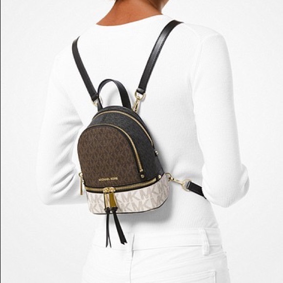 Rhea Mini Color-Block Logo Backpack - Picture 5 of 7